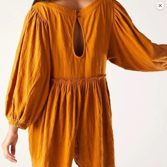 NWT Free People Beyond Obsessed Playsuit Xs in Golden Palm New Romper $68 retail - Picture 2 of 7
